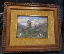 1928 Cargnel Vittorio Antonio  Olio su cartoncino Transacqua Trentino Alto Adige