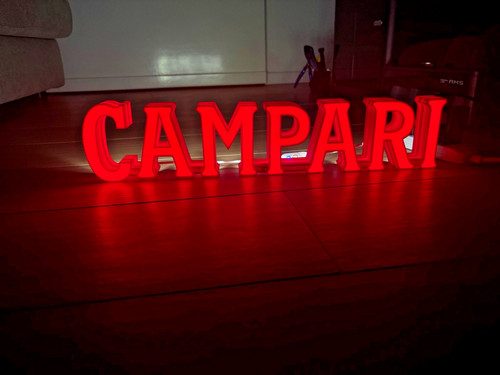 Insegna luminosa campari rossa - luminosa,