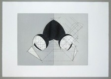 Paolo SCHIAVOCAMPO - "Progetto", 1975 - Litografia, 50 x 70 cm