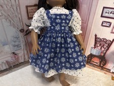 Grembiule vestito blu stampa