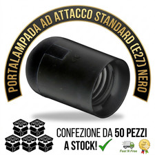 Portalampada in PVC nero per