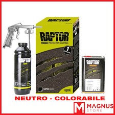 U-Pol Raptor Kit Vernice Protettiva bedliner 1L+ Pistola - COLORABILE