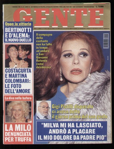 Gente 1996 milva - gente, colombari