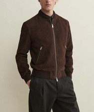 Giacca Bomber Marrone Pelle