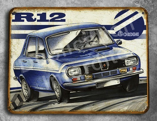 Plaque metal vintage renault - plaque,