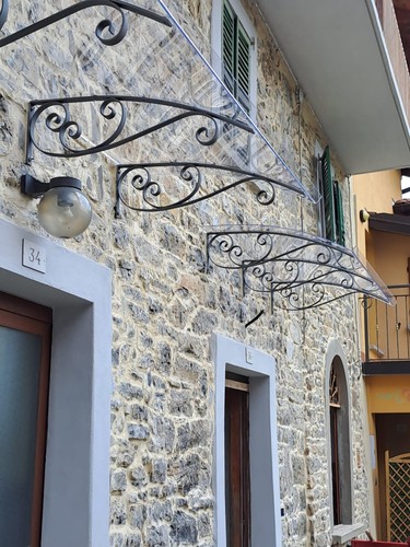 Tettoia pensilina ferro - pensilina, in