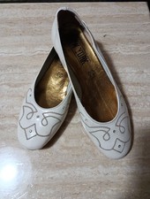 Ballerine bianche vero cuoio