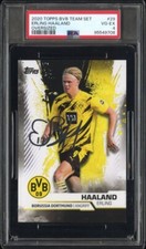 SET SQUADRA TOPPS BORUSSIA DORTMUND 2020 OVERSIZE #29 ERLING HAALAND PSA 4
