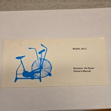 Originale Schwinn Airdyne AD-3 Manuale d'uso Bicicletta Bici Esercizio Fitness