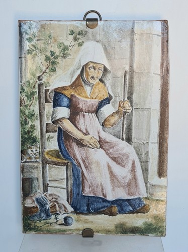Vecchia piastra ceramica - piastra,