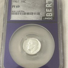 1961 ROOSEVELT DIME NGC PF 69