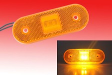 LED Luci di Demarcazione Laterali Giallo 12 Volt 24 Volt Auto Camion Rimorchio