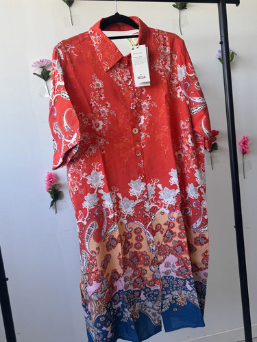 Vestido largo rojo estilo - largo, de