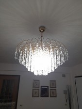 Lampadario di Swarovski con Steli in bagno Oro