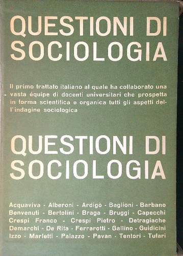 Questioni sociologia vv - di, 2