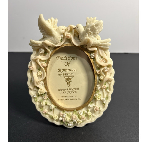 Cornice ovale floreale vintage
