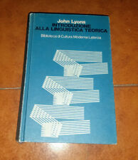 LYONS INTRODUZIONE ALLA LINGUISTICA TEORICA BIBLIOTECA CULTURA MODERNA LATERZA