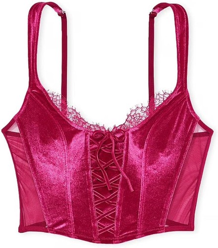 Top corsetto velluto