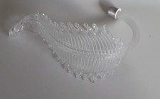 Ricambio per lampadario applique in vetro di Murano foglia curva trasparente