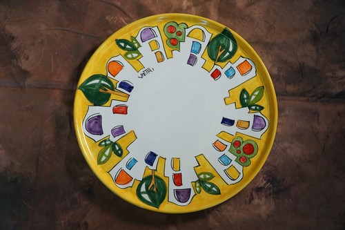 Piatto pizza decoro - , "casette"