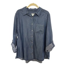 Foxcroft blu con bottoni