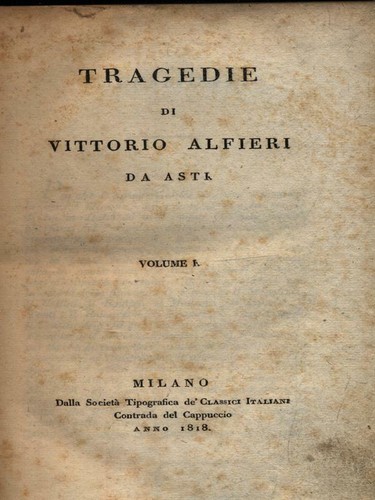 Tragedie vol prima edizione - vol.1,