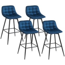 HOMCOM Set 4 Sgabelli da Bar