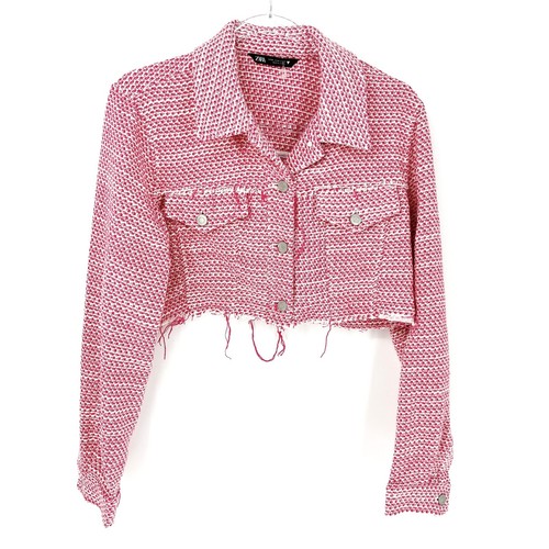 Giacca zara rosa bianco - bianco, tweed