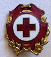 DISTINTIVO CROCE ROSSA ITALIANA CRI JOHNSON MILITARE REGNO PIN BADGE