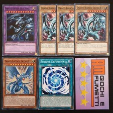 LOTTO 6 CARTE DRAGO BIANCO