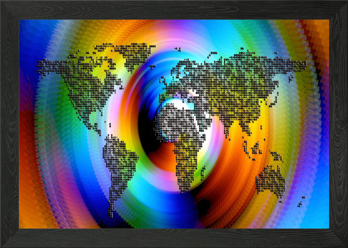 World map colorful - map, on