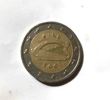 Moneta 2 Eire Arpa Irlandese 2002 Con Errori Conio Numismatica 
