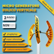 Micro Turbina Pala Eolica Asse Verticale Generatore Eolico Casa Tetto Giardino
