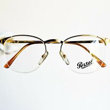 occhiali da vista PERSOL RATTI eyewear square round vintage brown gold Alcor 90s