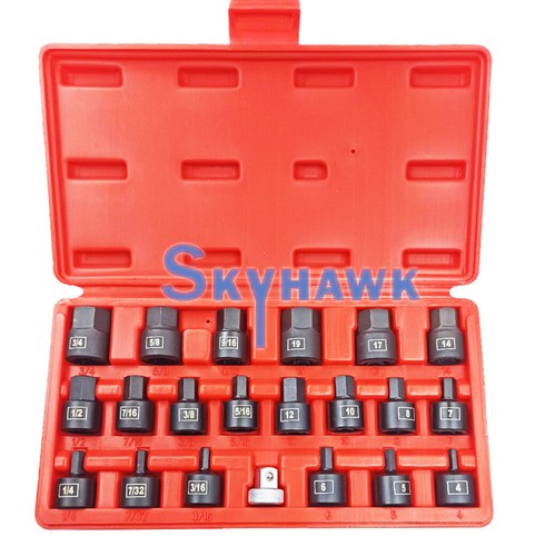 21pc drive sae and metric - 3/8",