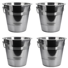 2x Acciaio Inox Secchiello