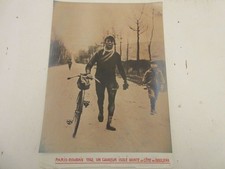 CYCLISME PHOTO 085 PARIS ROUBAIX 1902 Un COUREUR ISOLE MONTE la COTE de DOULLENS