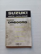 SUZUKI DR 600 RG 1986 enduro catalogo ricambi originale spare parts catalogue