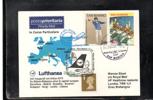 Cartolina speciale lufthansa - speciale,