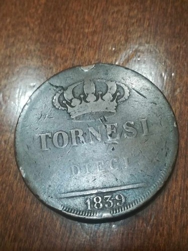 Tornesi 1839 rara regno - tornesi,