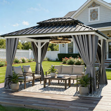 White gazebo hardtop - gazebo, 10x12ft
