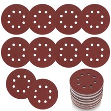 15 Pezzi Dischi Abrasivi 125 mm Carta Vetrata 8 Fori in Rosso Tampon BBZG