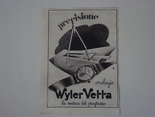 advertising Pubblicità 1942 OROLOGIO WYLER VETTA