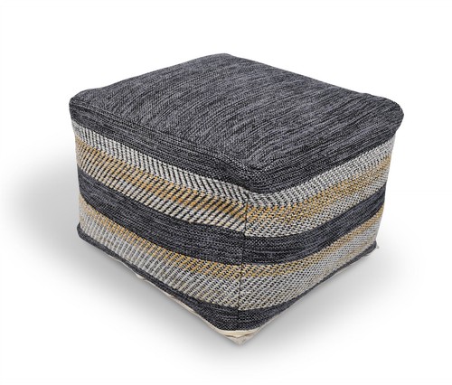 Pouf quadrato righe denim - pouf,