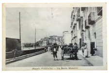 POZZUOLI - NAPOLI - VIA MUSSOLINI FERROVIA E TRENO IN ARRIVO