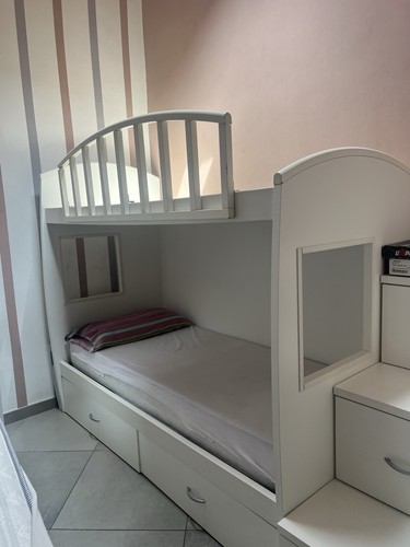 Letto castello bianco - letto, in