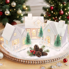 3 Pezzi Villaggio Natalizio