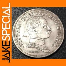 1914 Italy 5 Lire Silver