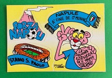 NAPOLI CALCIO - Cartolina con adesivi Pantera rosa