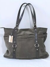 Borsa Furla in pelle scamosciata – Verde oliva e marrone